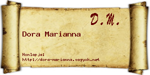 Dora Marianna névjegykártya